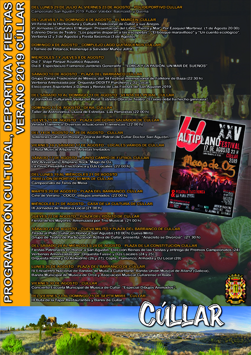 CARTEL  FIESTAS PATRONALES 2019